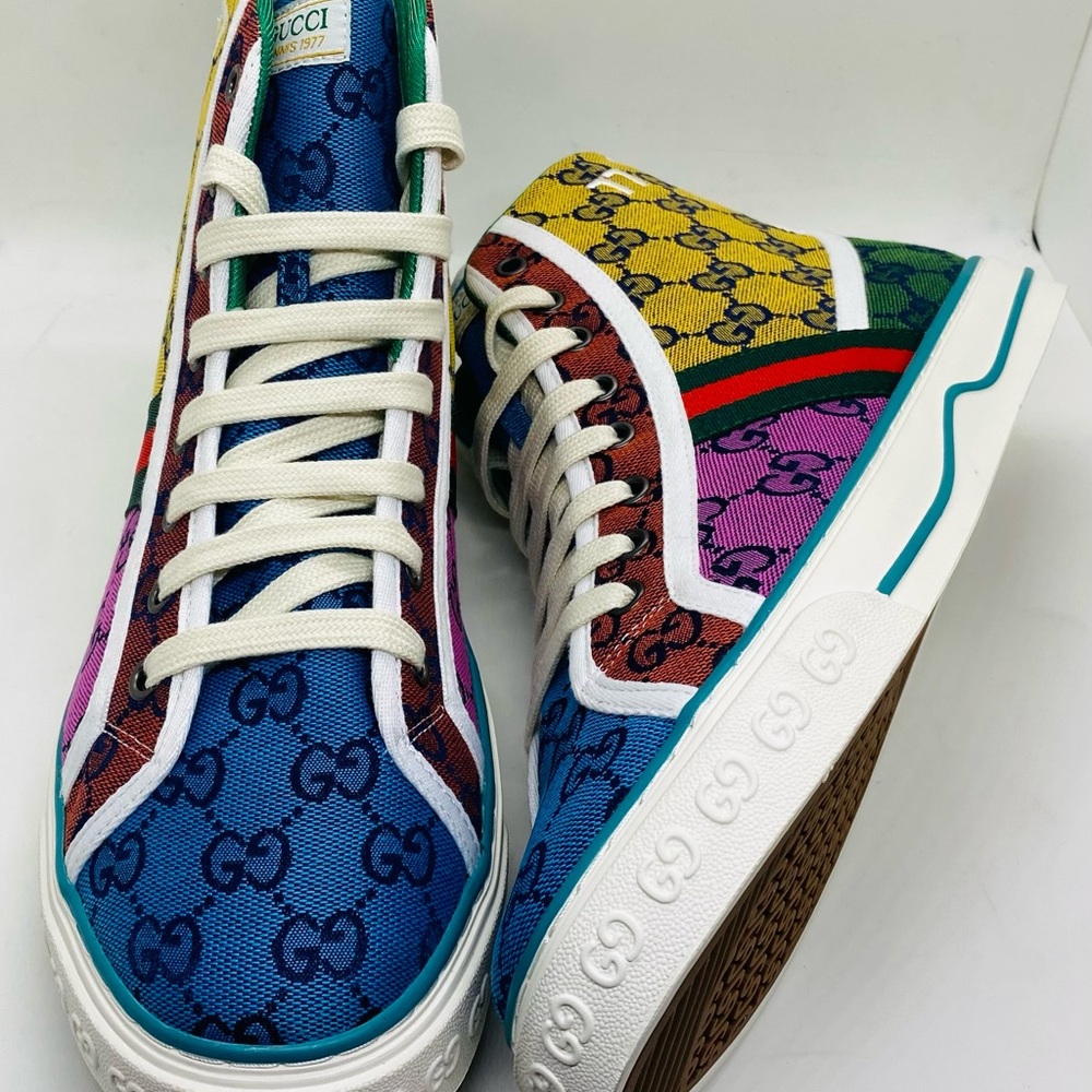 Gucci Colorful GG Pattern High-Tops Tennis 1977 - Picture 5 of 8